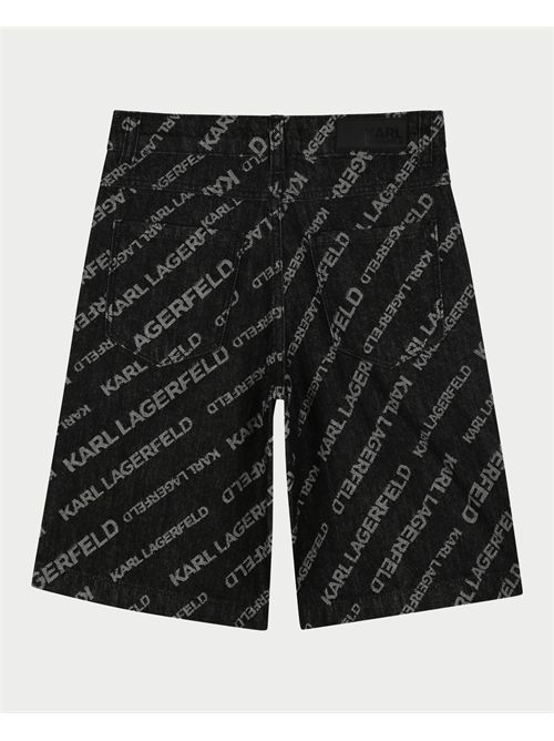 Karl Lagerfeld children's Bermuda shorts with all-over logo KARL LAGERFELD | Z30415Z20